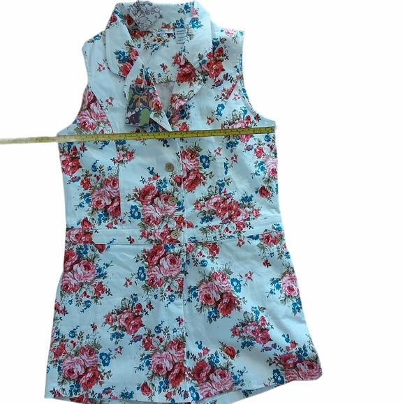 Miss Me Floral sleeveless butron front romper XS - Picture 7 of 8